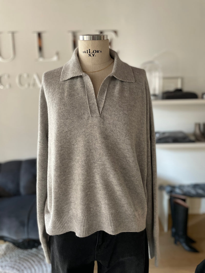 Polo shirt in pure cashmere