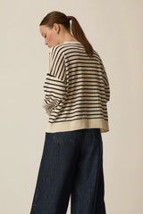 Maglia a righe in lino