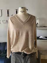 Maglia scollo v light cashmere