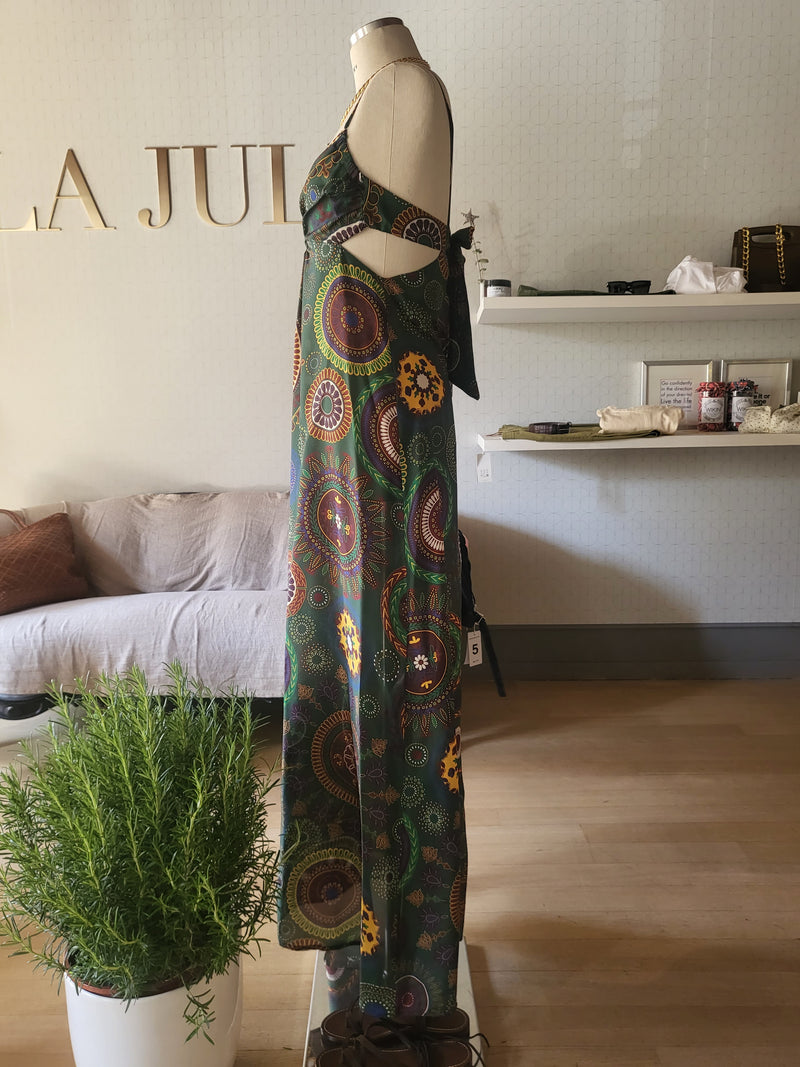 Strappy dress in silk