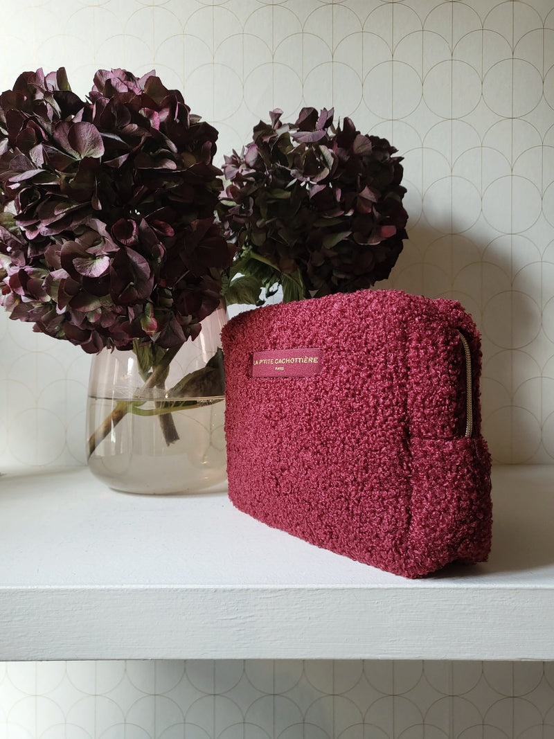 Blue teddy clutch bag L 