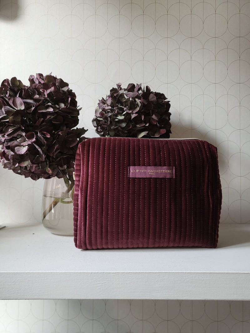 Quilted cotton clutch bag 