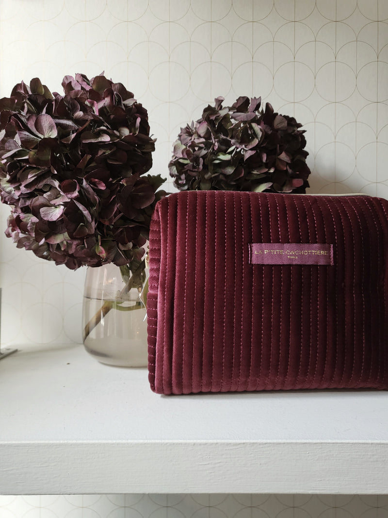 Quilted cotton clutch bag 