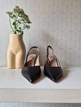 Deep black slingback