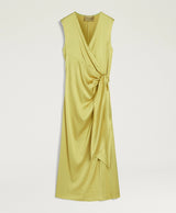 Abito drappeggiato lime