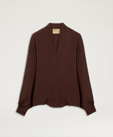 Camicia blusa cioccolato