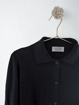 MILEY |  POLO CARDIGAN TRAFORATO CASHMERE LANA