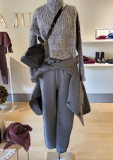Maglia collo zip in alpaca