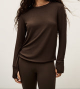 Maglia a maniche lunghe brown