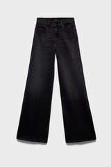 JEANS GAMBA AMPIA DENIM NERO