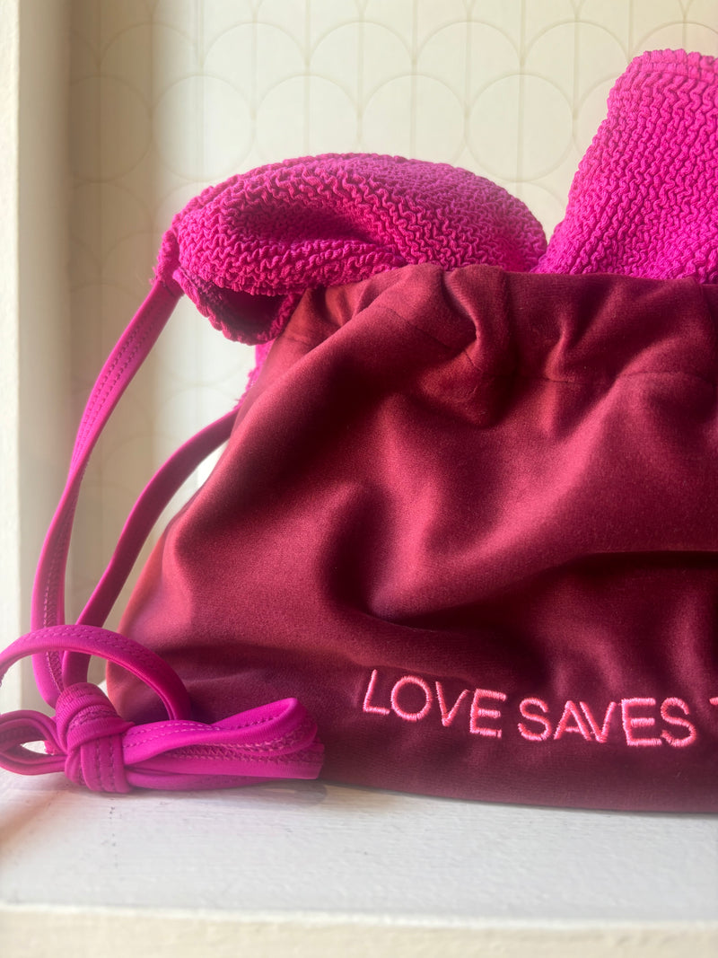 Clutch in velluto | LOVE SAVES THE DAY