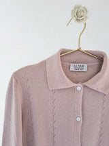 MILEY| POLO CARDIGAN TRAFORATO CASHMERE E LANA