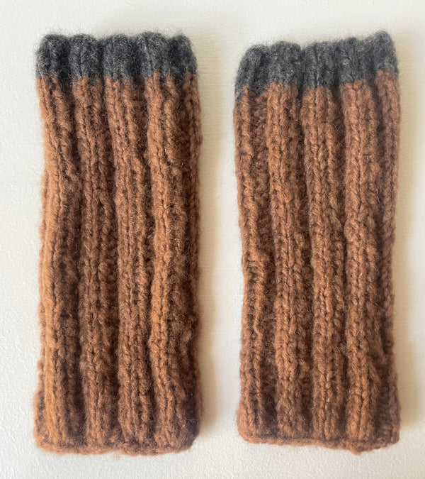 Manicotto a coste cashmere
