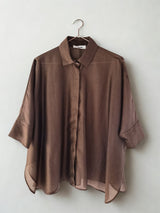 Camicia in mussola chocolate