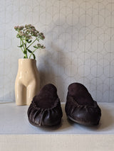 DARK BROWN SUEDE LOAFERS