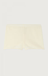 SHORTS ECRU IN JERSEY A RETE
