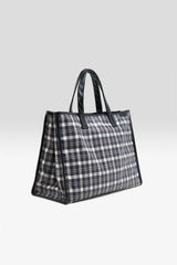 CHECKED TOTE BAG