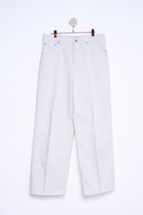 WHITE WIDE LEG JEANS