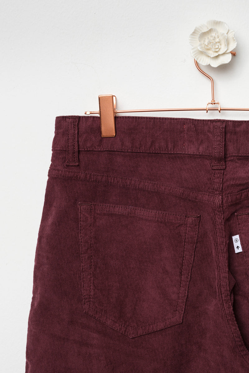 pantaloni in velluto millerighe  gamba ampia