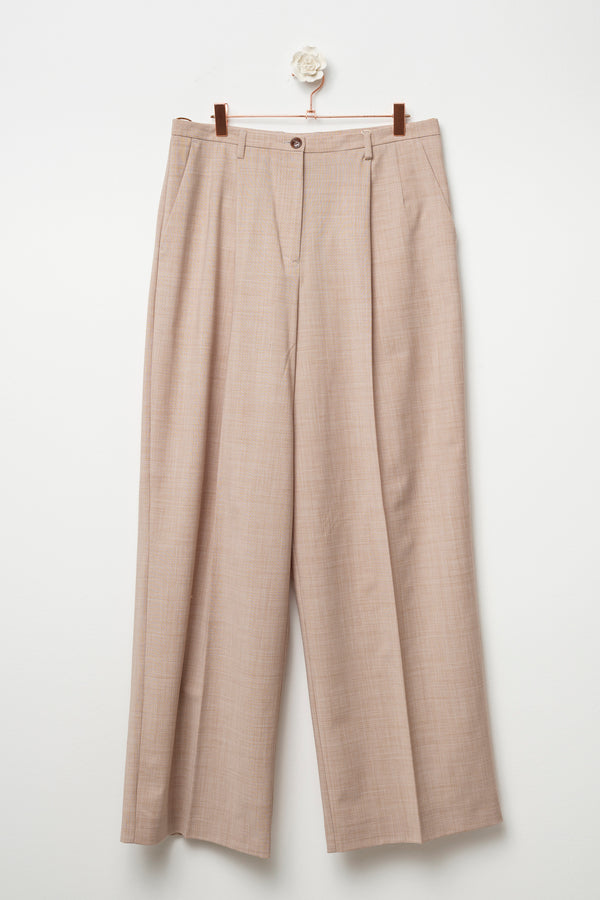 pantalone lungo in fresco di lana