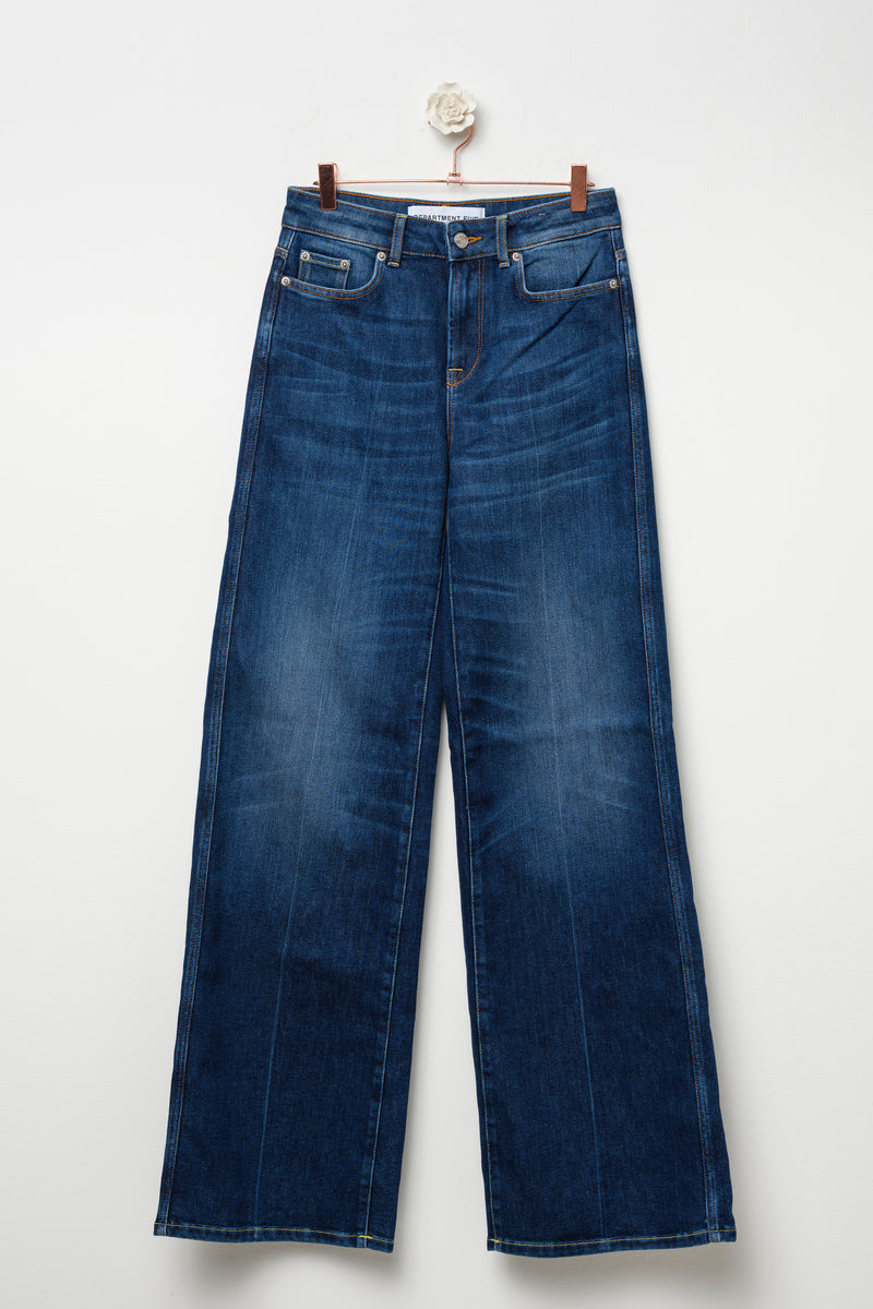 jeans wide leg in denim