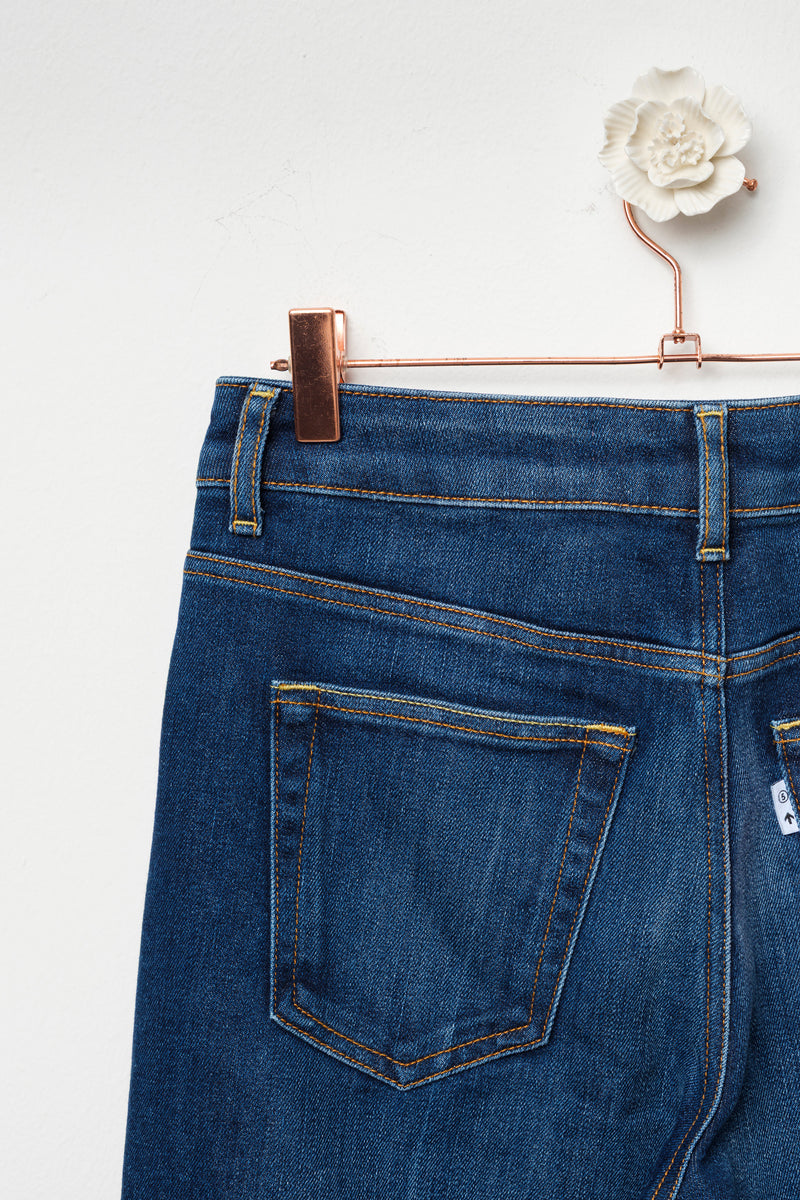 jeans wide leg in denim