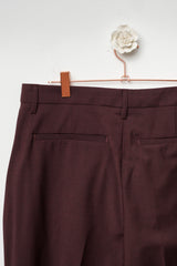 pantalone con pinces burgundy