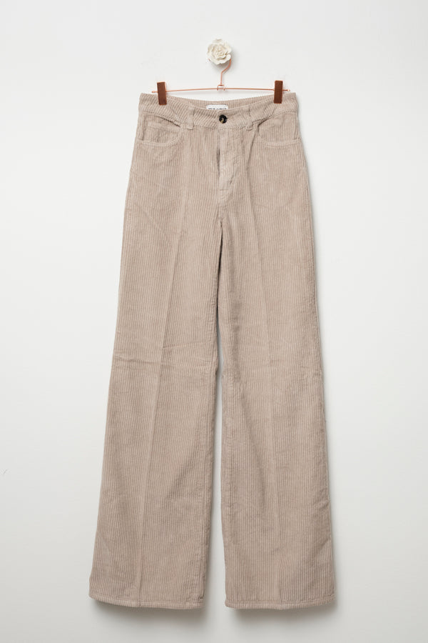 pantalone palazzo in velluto a coste