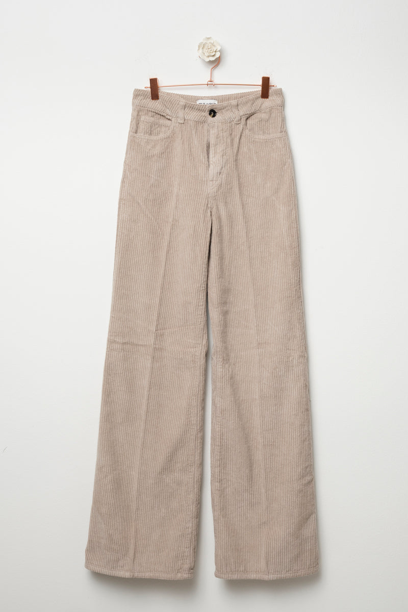 pantalone palazzo in velluto a coste