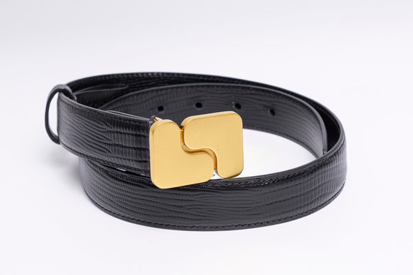 cintura pelle goffrata