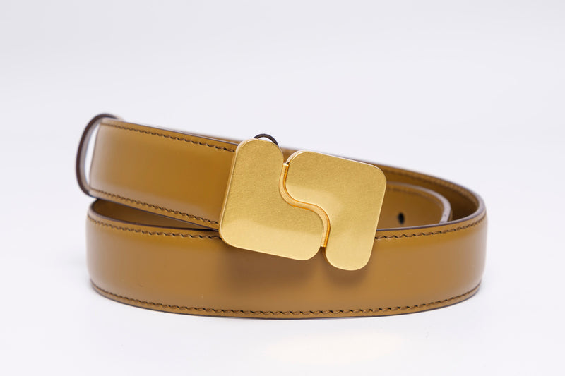 cintura in pelle bronzo