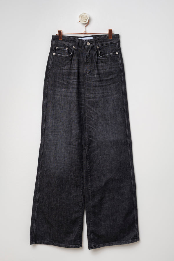 jeans wide leg  nero