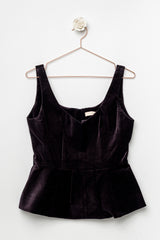 Top velluto nero