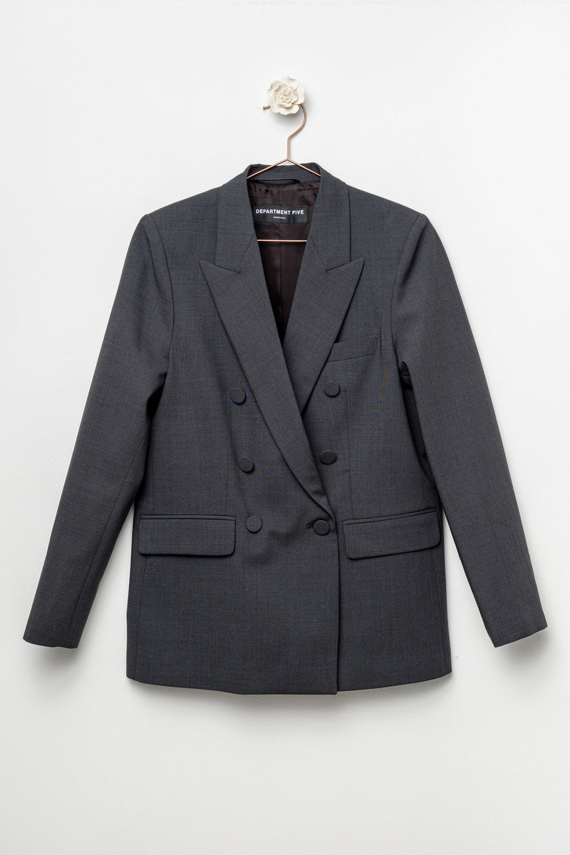 Blazer doppiopetto grafite