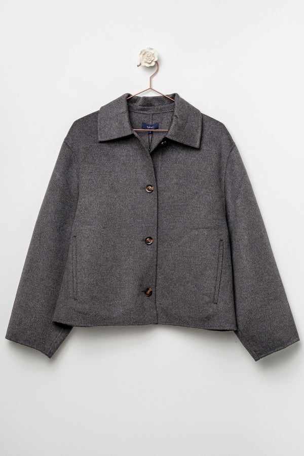 Cappotto corto antracite