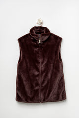 Faux fur brown gilet