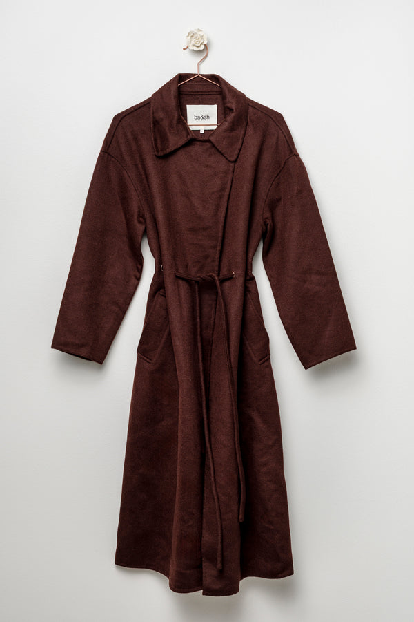 Cappotto midi cioccolato