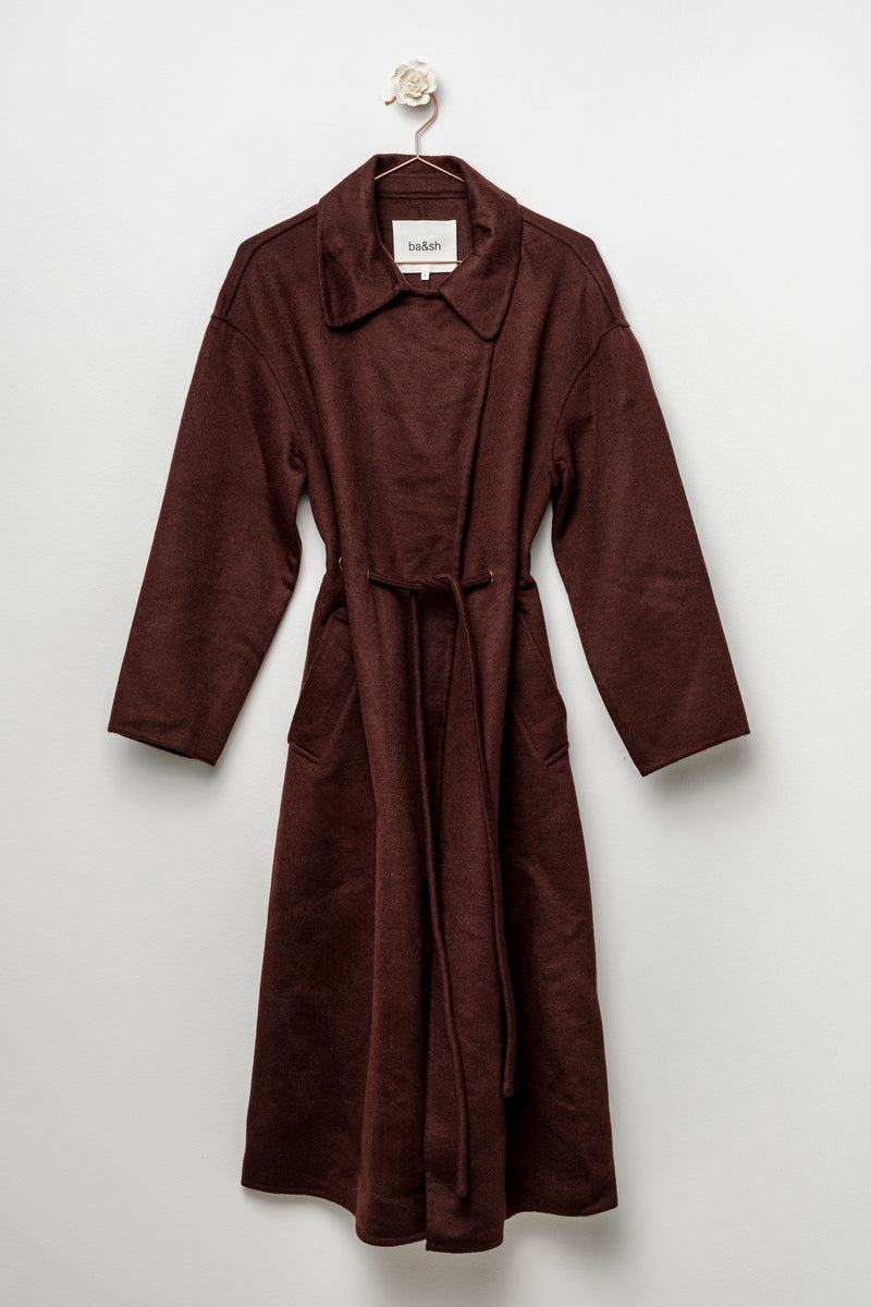 Cappotto midi cioccolato