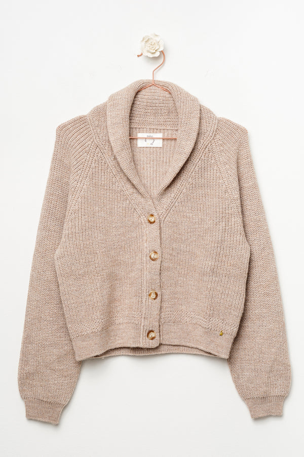 Cardigan collo a scialle