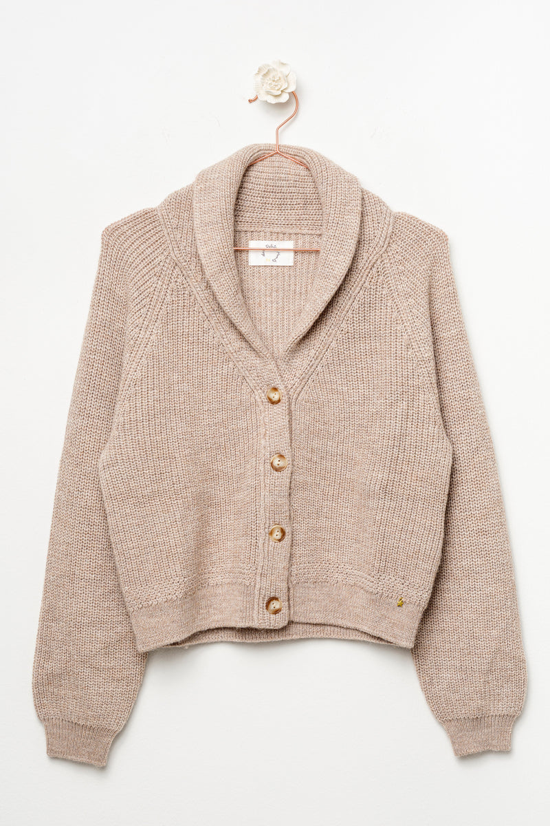 Cardigan collo a scialle