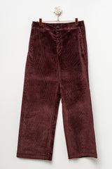 Pantalone in velluto burgundy