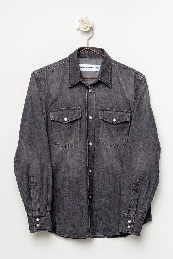 Camicia in jeans antracite