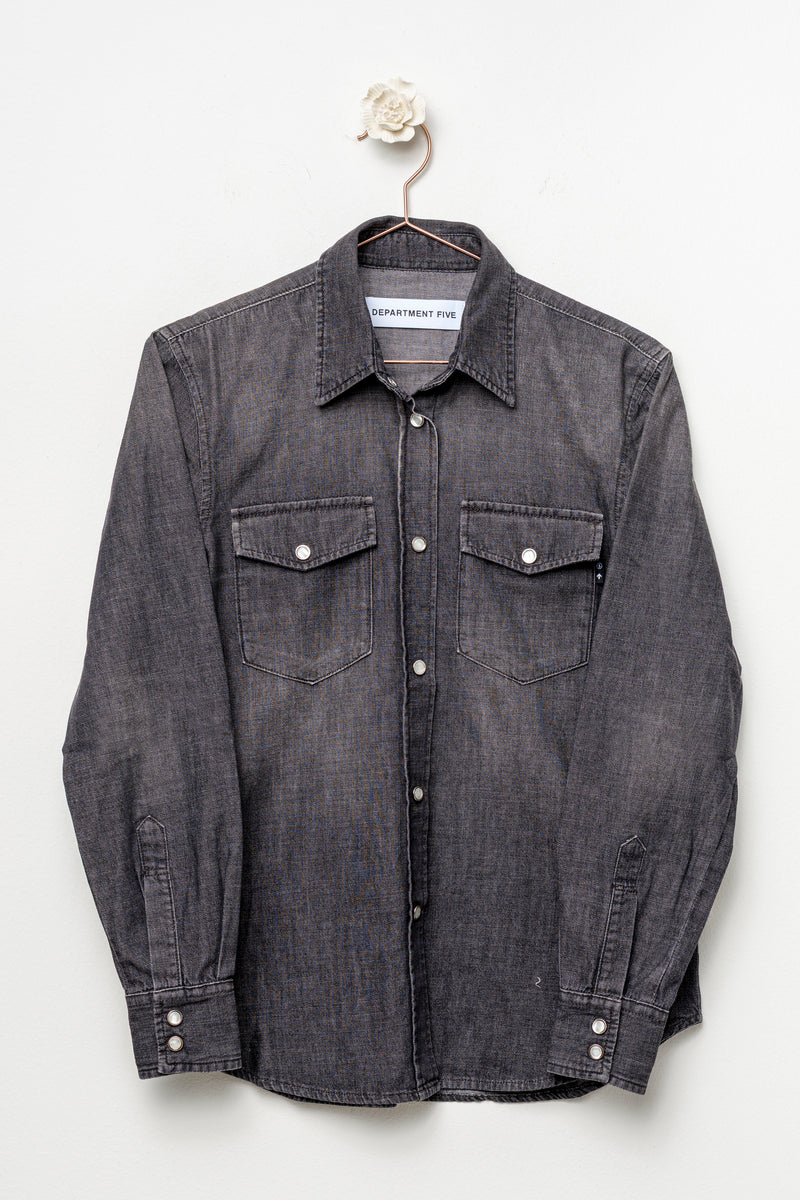 Camicia in jeans antracite