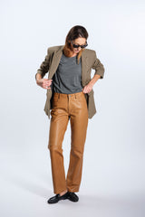 pants IN CARAMEL LEATHER