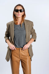 pants IN CARAMEL LEATHER