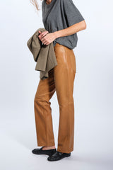 pants IN CARAMEL LEATHER