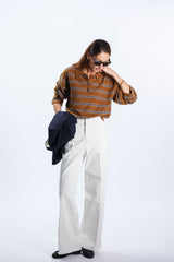 WHITE WIDE LEG JEANS
