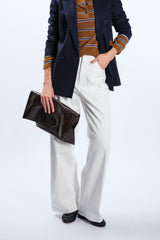 WHITE WIDE LEG JEANS
