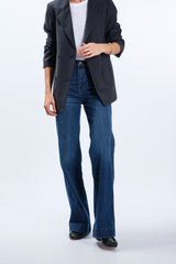HIGH WAIST AND FLARED LEG JEANS