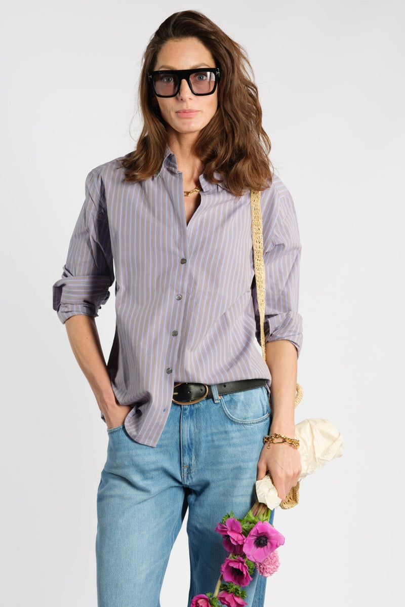 CAMICIA A RIGHE IN COTONE